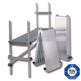 Alfer Echafaudage d'escalier en aluminium, combistep® 4, 3000 x 500 mm