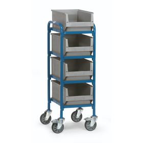 Beistellwagen, 430 x 513 x 1250 mm, Tragkraft 250 kg, mit Kästen