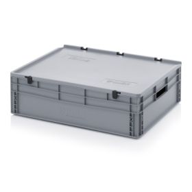 Euro-Stapelbehälter mit Deckel in praktischen Grössen für Lagerung und Transport, 800 x 600 x 235 mm