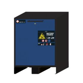 asecos Armoire de sécurité à batterie ION-CHARGE-90 avec tiroir, bleu / anthracite, 593 x 574 x 780 mm