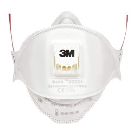 3M Masque de protection respiratoire 9332+ blanc/rouge, 2 pièces