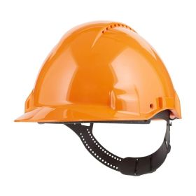 3M Schutzhelm G3000, 1 Stück, für Baugewerbe und Landwirtschaft, Farbe orange