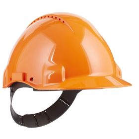 3M Schutzhelm G3000, 1 Stück, für Baugewerbe und Landwirtschaft, Farbe orange