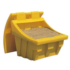 Streugutbehälter aus PE, Inhalt 50 l, gelb, ideal zur Lagerung von Schüttgut, 590 x 540 x 500 mm