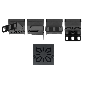 Steffen Multiprise ALU MODULAR SILVER, 5 x T13, minuterie numérique, 10 A, IP20, câble de 3 m, argent/noir