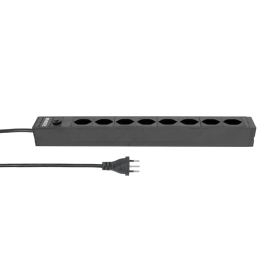 Steffen Multiprise ALU MODULAR PDU, 8 x T13, 10 A, IP20, câble de 3 m, avec protection contre les surintensités, différentes couleurs