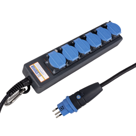 Steffen Multiprise PROFESSIONAL, prises de courant T13, 10 A, GdV 3 x 1.5 mm², IP55, noir/bleu, différents versions