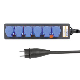 Steffen Steckdosenleiste PROFESSIONAL, Schuko, 16 A, GdV 3 x 2.5mm², IP54, schwarz/blau, diverse Ausführungen