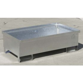 Auffangwanne für 2 x 200 l Fässer, verzinkt, ohne Gitterrost, 1200 x 800 x 350 mm
