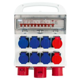 Steffen Distributeur de courant de chantier 32 A, 10 prises de courant, IP44 / IP55