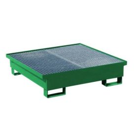 Auffangwanne Economy Line für 4 x 200 l Fässer, 1200 x 1200 x 260 mm