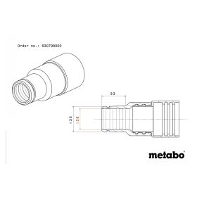 Metabo Manchon de raccordement Ø intérieur 28mm, Ø extérieur 35 mm