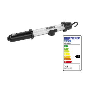 Steffen LED Akku-Handlampe 3.5 W, 200 lm, 6500K, IP20, schwarz/transparent