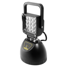 Steffen Akku-Arbeitsleuchte LED 16 W, 1300 lm, 4000K, IP65, 3-stufig, schwarz