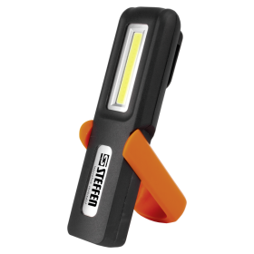 Steffen LED Akku-Handlampe 3 W, 150 lm, 6000K, IP20, schwarz/orange