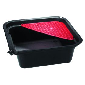 PE-Auffangschale 7 l mit Sieb, schwarz, 365 × 365 × 132 mm