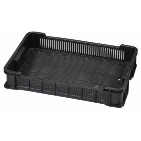Kunststoff-Transportbehälter schwarz - für Obst und Gemüse, 600 x 400 x 116 mm