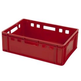 Transportbehälter rot - für Fleischwaren, 600 x 400 x 200 mm
