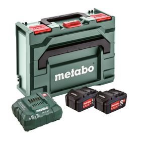 Metabo Basis-Set 18 V Li-Ion 4.0 Ah, 2 x Akkus, Ladegerät ASC 145 und metaBOX 145