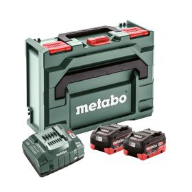 Metabo Basis-Set 18 V LiHD 8.0 Ah, 2 x Akkus, Ladegerät ASC 145 und metaBOX 145