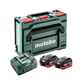 Metabo Basis-Set 18 V LiHD 10.0 Ah, 2 x Akkus, Ladegerät ASC 145 und metaBOX 145