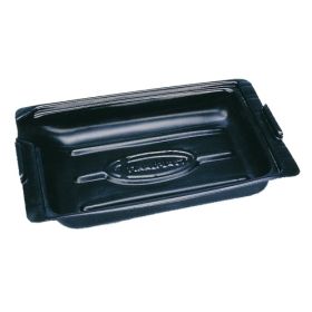 PE-Auffangschale 16 l, flach, für Ölwechsel und Werkstatt, schwarz, 800 × 460 × 100 mm