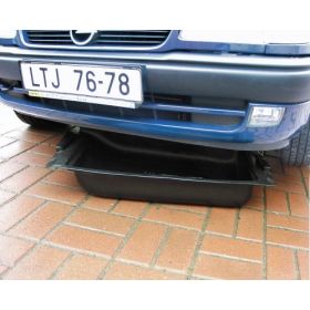 PE-Auffangschale 16 l, flach, für Ölwechsel und Werkstatt, schwarz, 800 × 460 × 100 mm