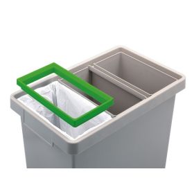 Abfallbehälter Kunststoff drei Abteile 40 l, zur Sortierung von Abfällen