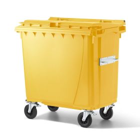 Grands conteneurs en plastique de différents modèles pour un tri facile des déchets | capacité de 660 à 1100 litres | jusqu'à sept couleurs différentes