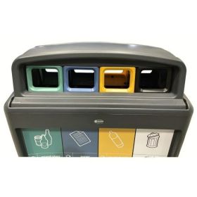 Abfallbehälter Mülltrennsystem aus Kunststoff, 956 x 430 x 1074 mm