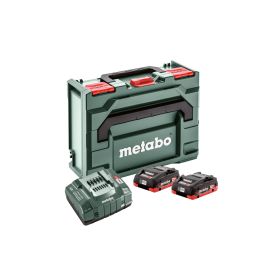 Metabo Set de base 18 V LiHD 4.0 Ah - 10.0 Ah, 2 x batteries, chargeur ASC 145 et metaBOX 145
