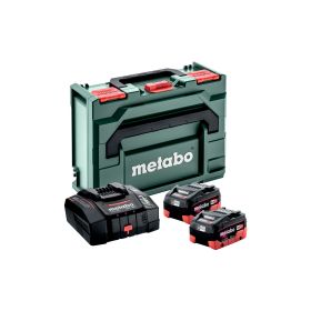Metabo Basis-Set, 2 x Akkus 18 V LiHD 8.0 Ah, Ladegerät ASC 290 und metaBOX 145