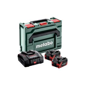 Metabo Basis-Set, 2 x Akkus 18 V LiHDX 8.0 Ah, Ladegerät ASC 290 und metaBOX 145