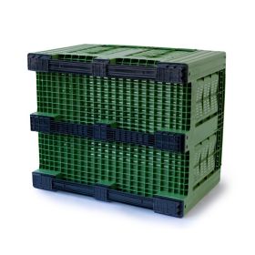 Box für Lagerung und Transport von Obst und Gemüse mit 3 Schienen, Inhalt 700 Liter, 1200 x 1000 x 785 mm