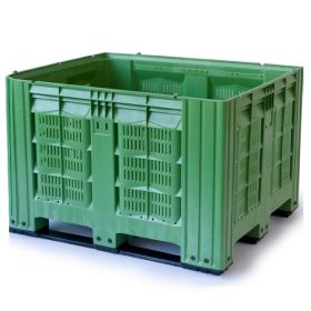 Box für Lagerung und Transport von Obst und Gemüse mit 3 Schienen, Inhalt 700 Liter, 1200 x 1000 x 785 mm