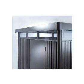 biohort Gerätehaus HighLine®, quarzgrau-metallic, HS: 1550 x 2750 x 2220 mm, Standardtüre