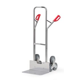 Fetra Treppenkarre Alu, 2 dreiarmige Rad-Sterne, 200 kg Tragkraft, Plattform 480 x 300 mm