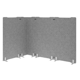 Akustik-Stellwand-Eck, für stufenlose Winkelstellung 90°, 100 x 25 x 1800 mm