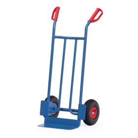 Fetra Sackkarre aus Stahlrohr, Höhe 1150 mm, Standardschaufel, Luftbereifung
