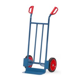 Fetra Sackkarre aus Stahlrohr, Höhe 1150 mm, Standardschaufel, Vollgummibereifung