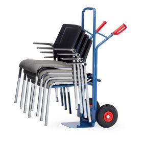 Fetra Diable pour chaises Cadre porteur à accrochage variable, revêtement époxy bleu RAL 5007