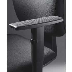 Chaise de bureau Santini avec accoudoirs, noire, réglable en hauteur, 500 x 450 mm