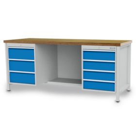 Bedrunka+Hirth établi en caisson, R 18-24, 7 tiroirs, l x p 2000 x 750 mm