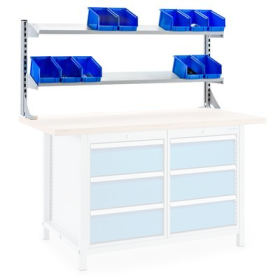 Bedrunka+Hirth structure multi-mur avec 2 colonnes porteuses et 2 étagères, l x h 1500 x 650 mm
