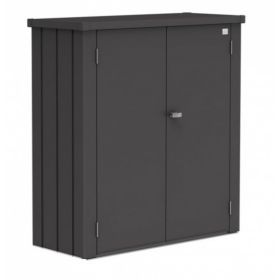 biohort Terrassenschrank ROMEO® Gr. M, dunkelgrau-metallic, 1320 x 570 x 1400 mm, 800 Liter