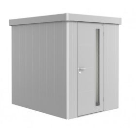 biohort Gerätehaus NEO, silber-metallic, 1A: 1800 x 1800 x 2220 mm, Standardtüre