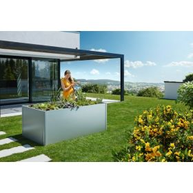 biohort HochBeet, silber metallic, Gr. 1,5 x 1: 1520 x 1020 x 770 mm