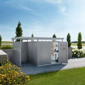 Biohort Seitenwand für Seitendach Gr. S + L zu Gerätehaus HighLine® H3, quarzgrau-metallic