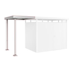 Biohort Seitendach Gr. S zu Gerätehaus HighLine®, silber-metallic, H3: 1500 x 2350 x 2220 mm