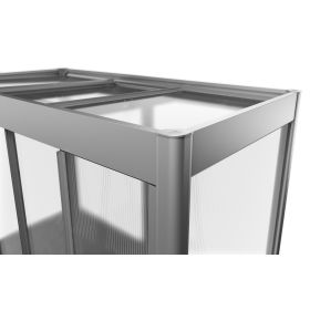 Biohort Gewächshaus Florentina Gr. 2x0,5 Maxi, quarzgrau-metallic, 2016 x 547 x 2134 mm